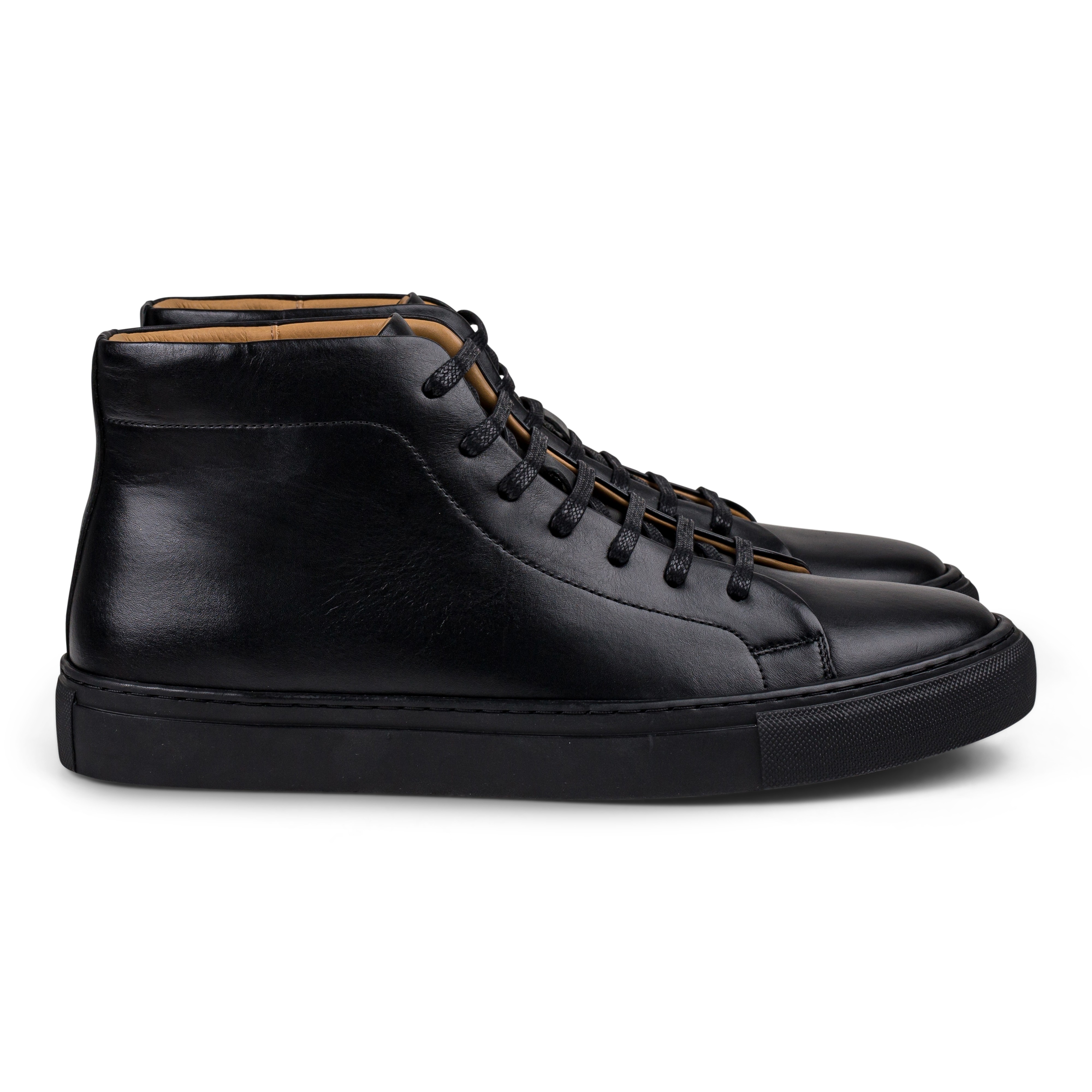 Skolyx Premium-Sneaker High Top aus schwarzem Leder