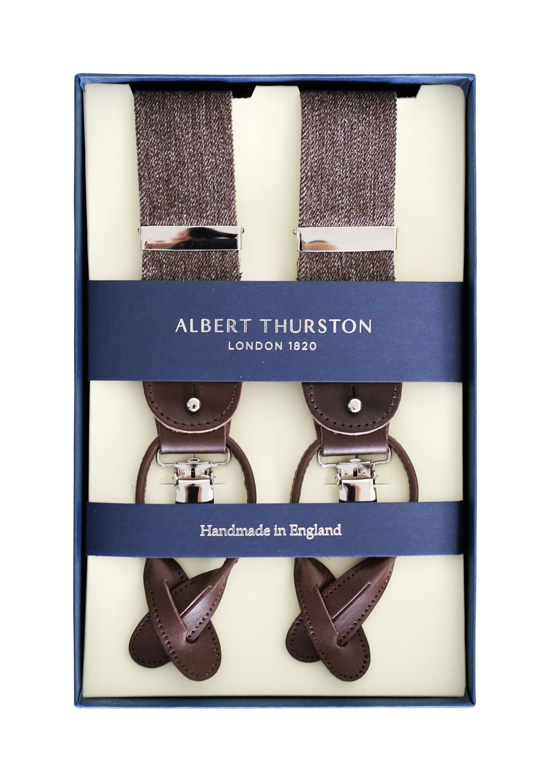Albert Thurston Hosenträger braun antik