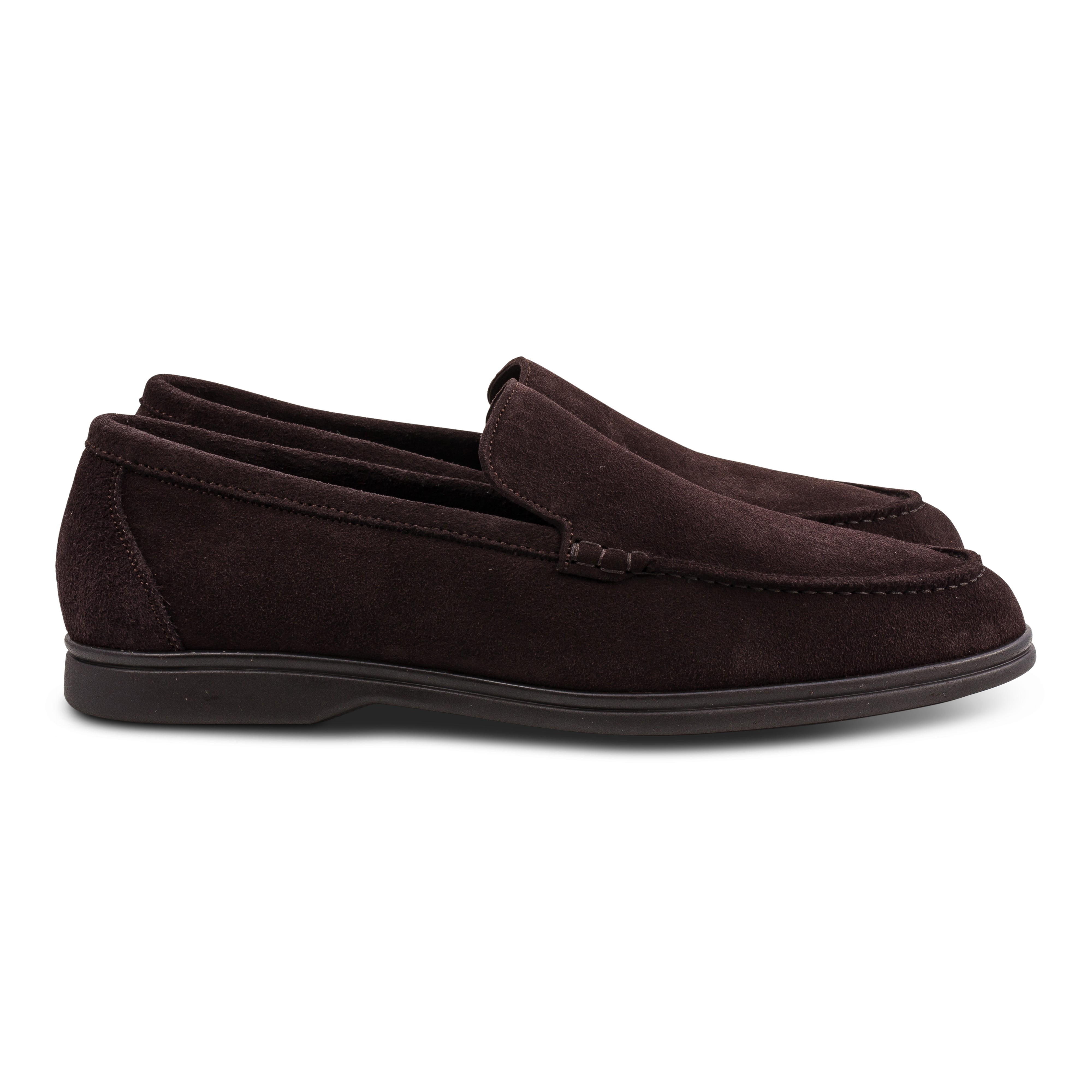Yanko Traveler Loafer Dunkelbraun reverse kudu Wildleder mit dunkler Sohle